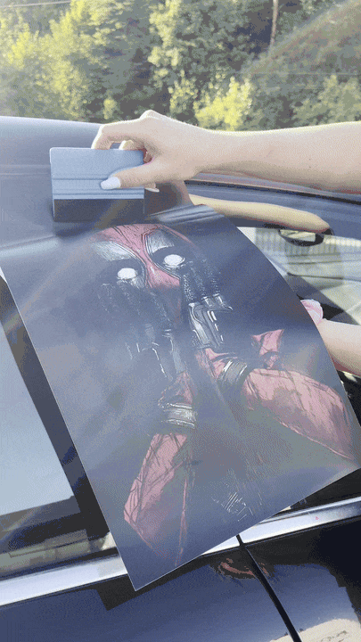 Deadpool Car Pillar Wrap - Premium Vinyl B-Pillar Decal, Custom Fit, Matte or Gloss