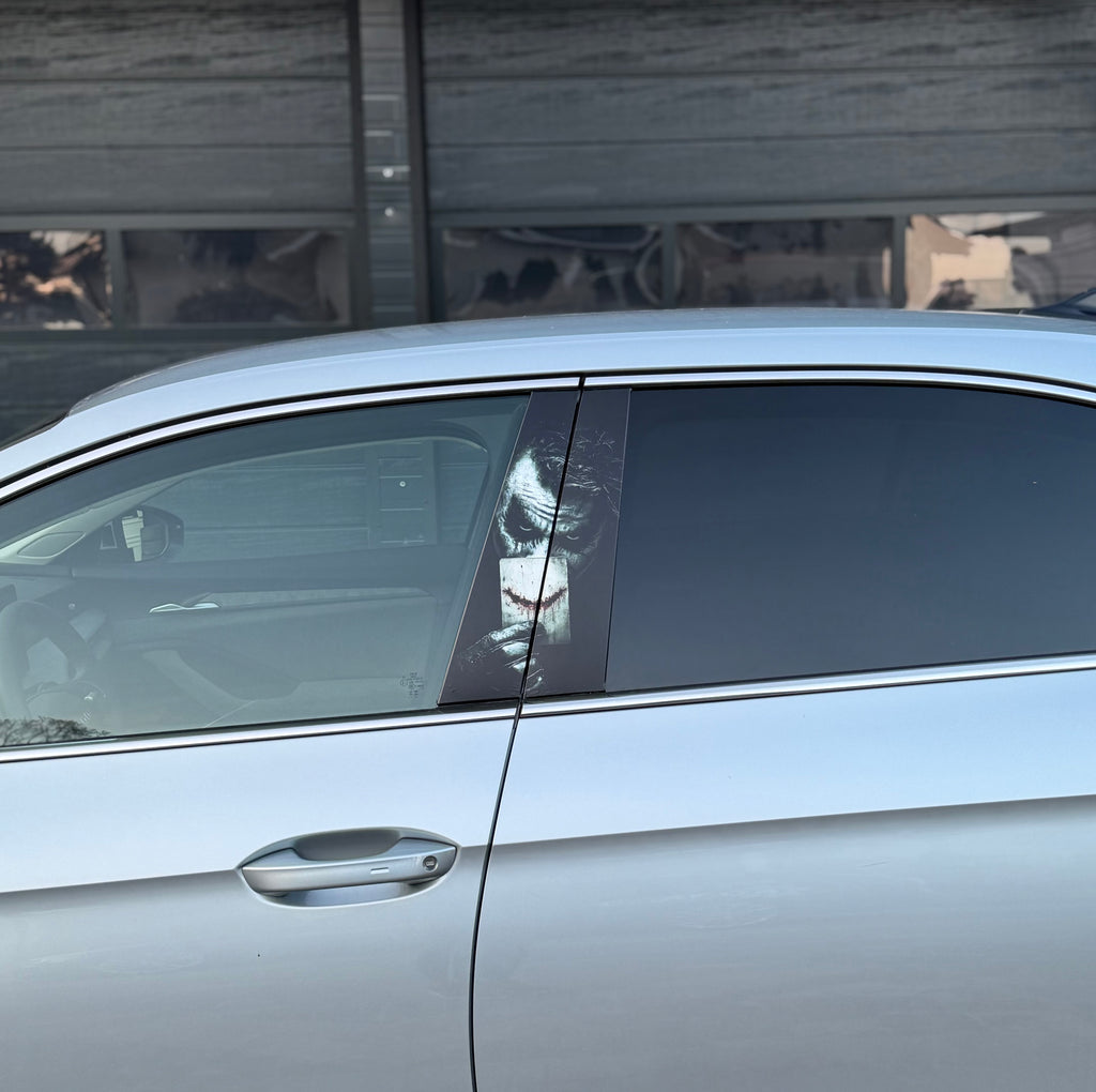 Joker Car Pillar Wrap - Premium Vinyl B-Pillar Decal, Custom Fit