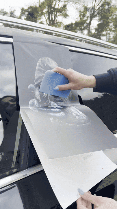 PAPA Smurf Car Pillar Wrap - Premium Vinyl B-Pillar Decal, Custom Fit, Matte or Gloss