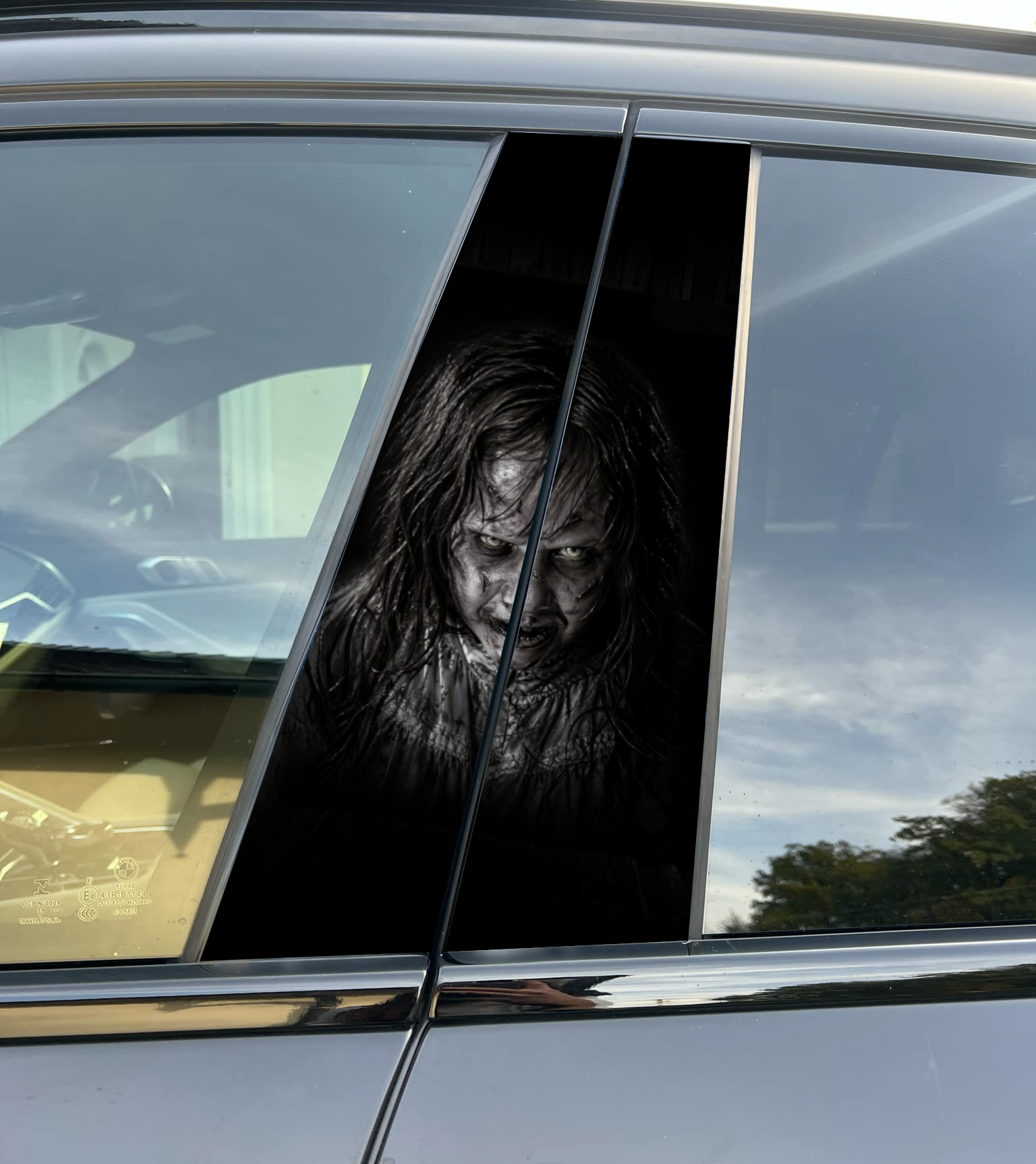 Regan Horror Car Pillar Wrap, Universal Fit
