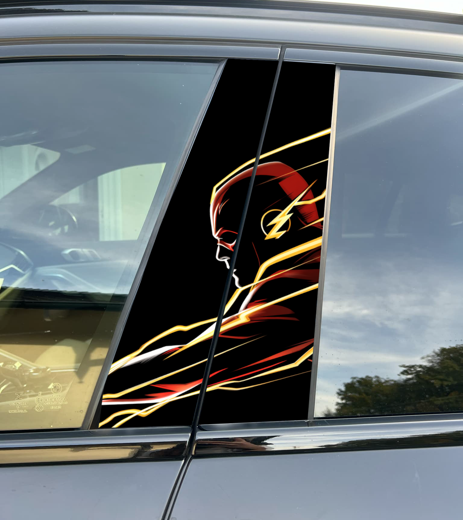 Deadpool-Auto-Säulenfolierung – Hochwertiger Vinyl-Aufkleber für die B-Säule, passgenau, matt oder glänzend