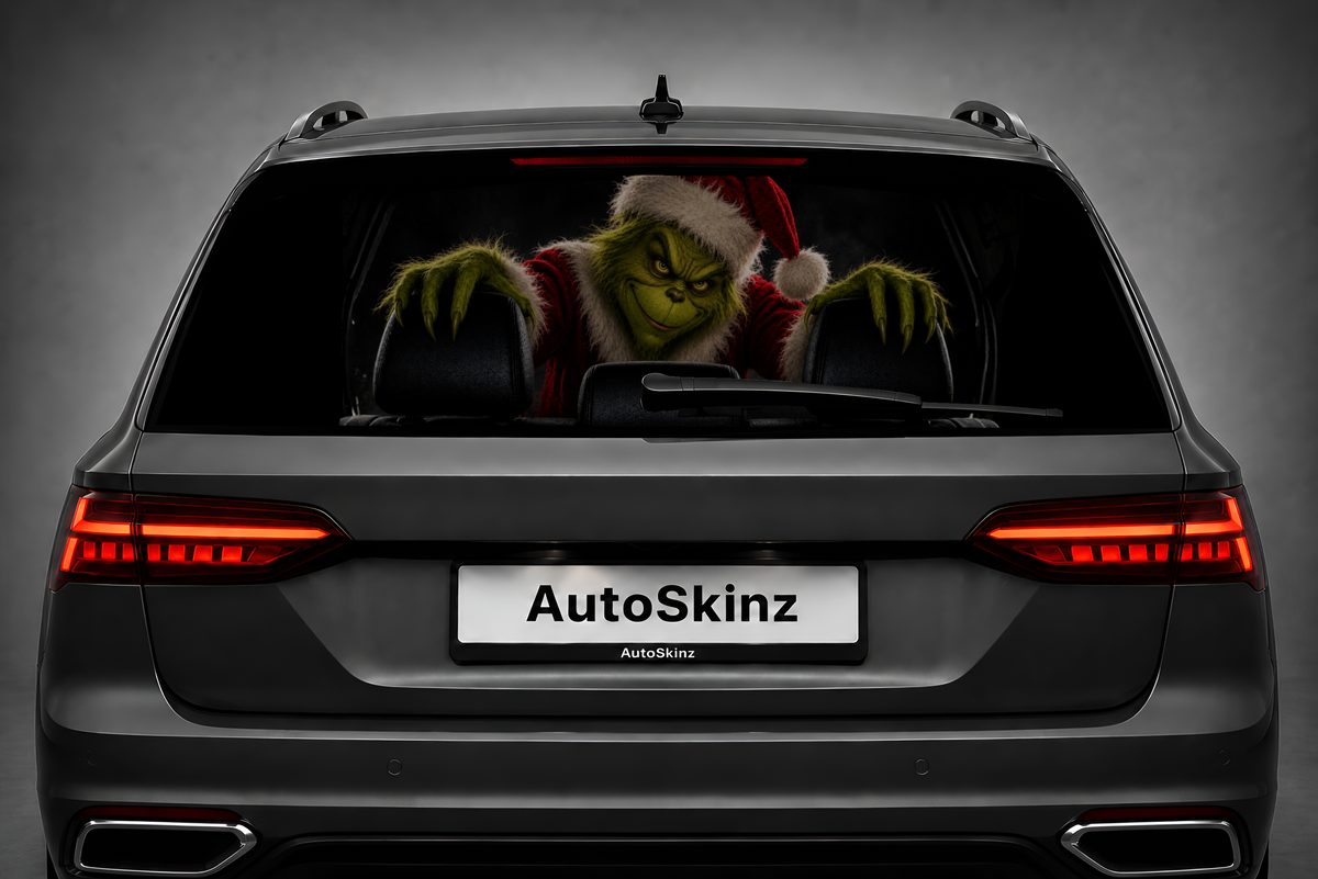 Grinch One Way Vision Rear Window Film, Universal Fit