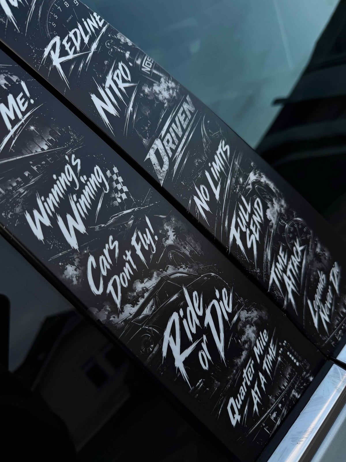 Fast and Furious Car Pillar Sticker, Universal Fit