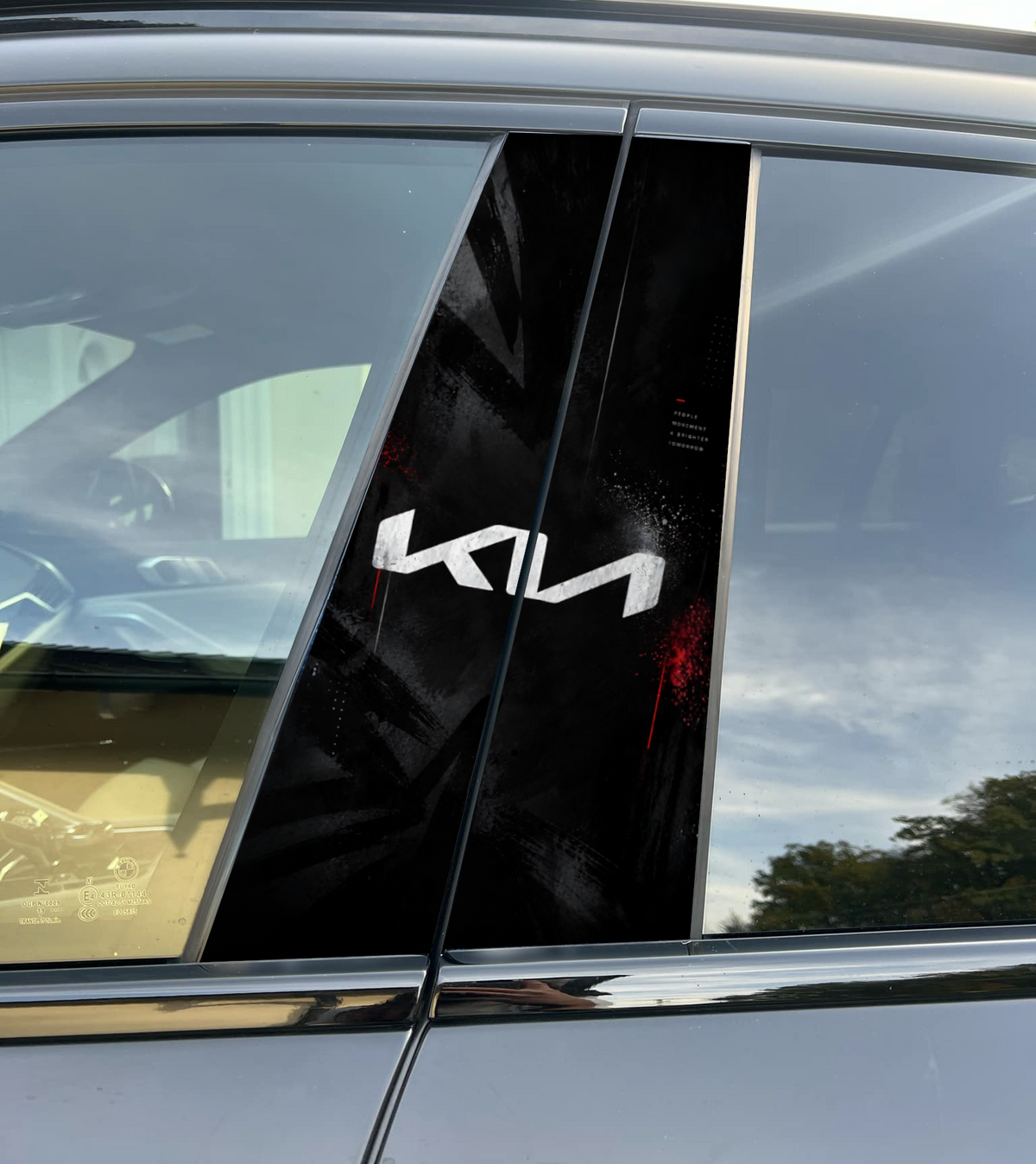 KIA Car Pillar Decal, Universal Fit