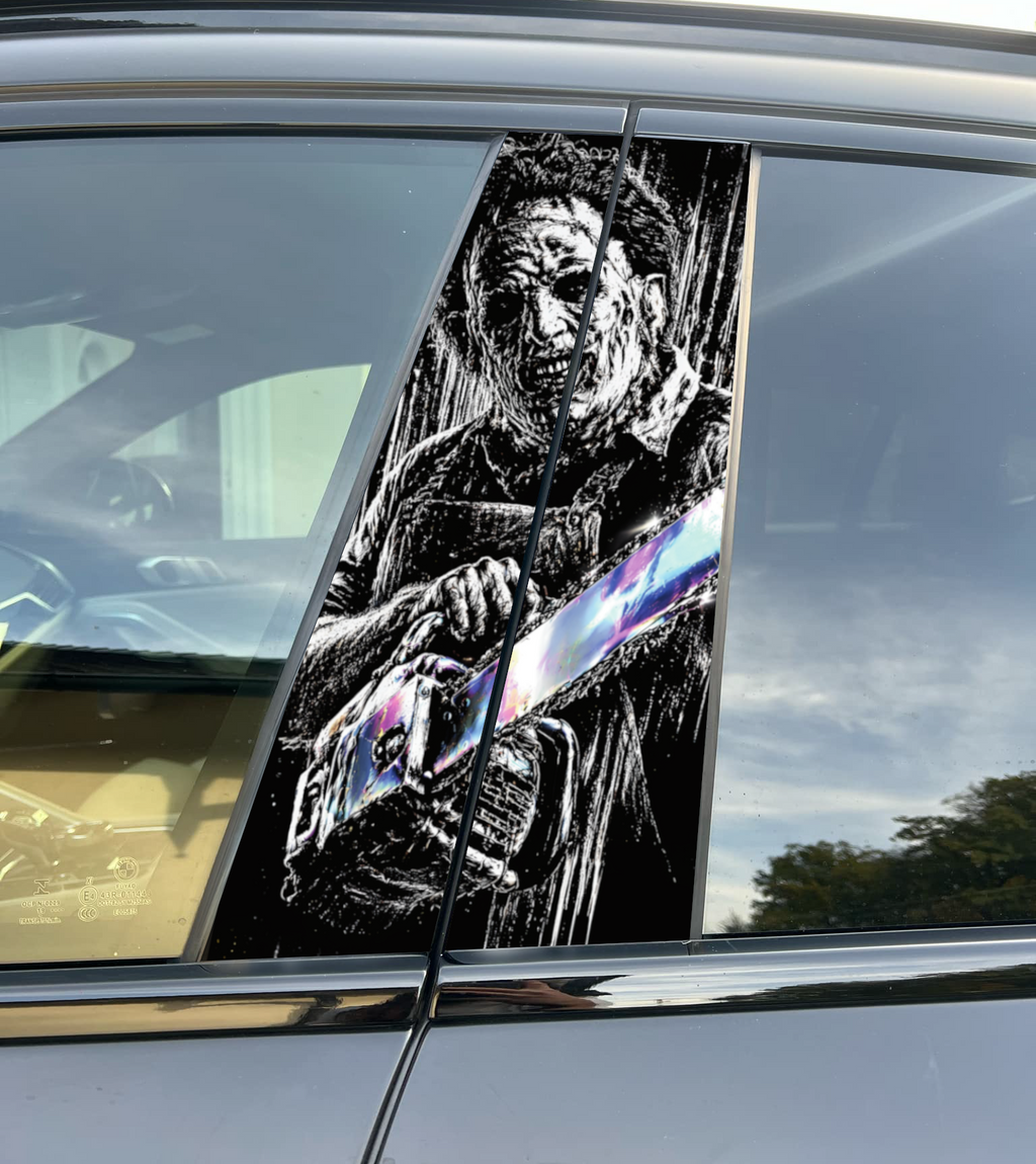 Leatherface Holographic Car Pillar Vinyl Limited Art Edition (50 pcs Worldwide)