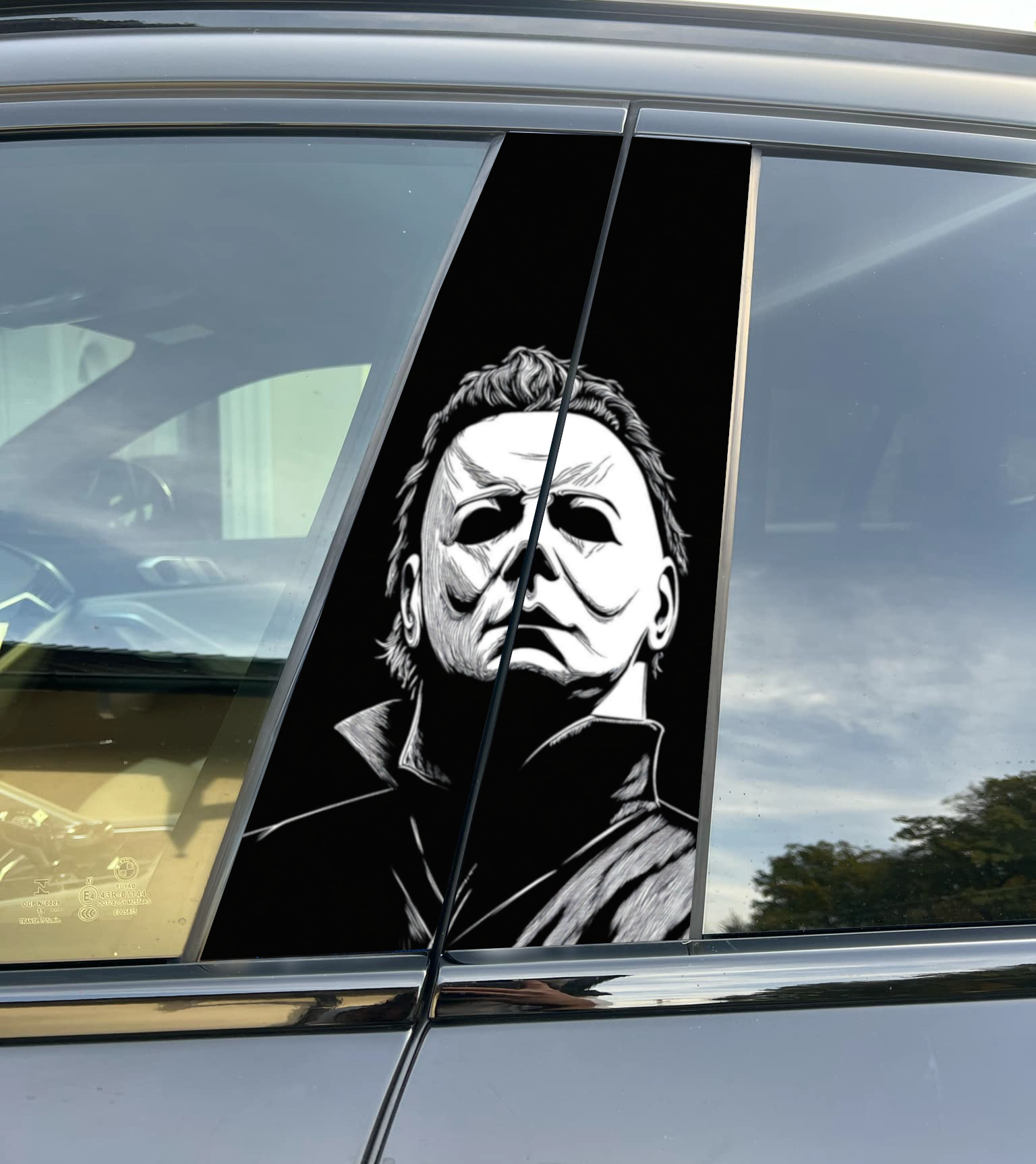 Myers Car Pillar Wrap - Premium Vinyl B-Pillar Decal, Universal Fit