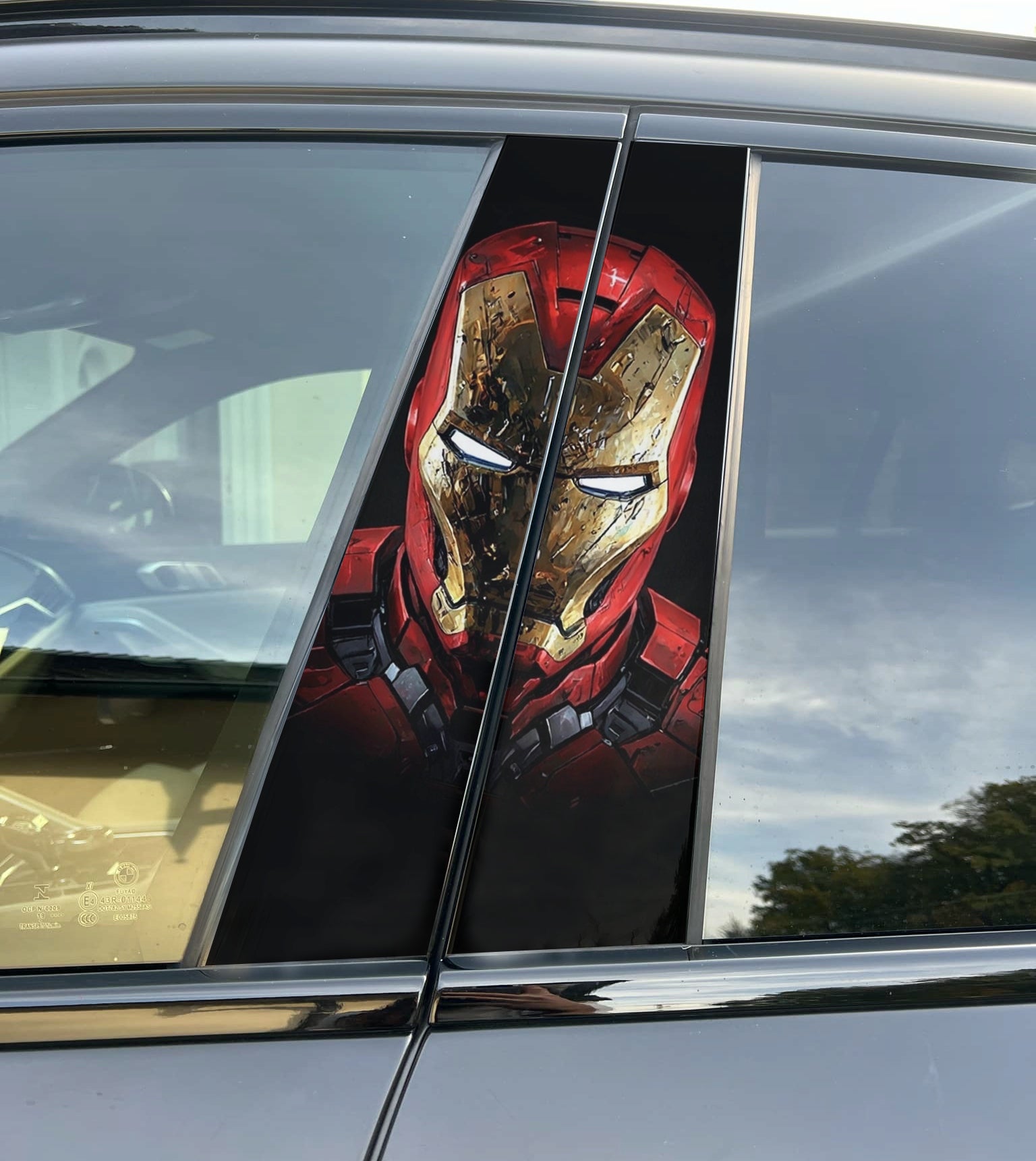 Custom Ironman Car Pillar Wrap - Premium Vinyl B-Pillar Decal, Custom Fit, Matte or Gloss