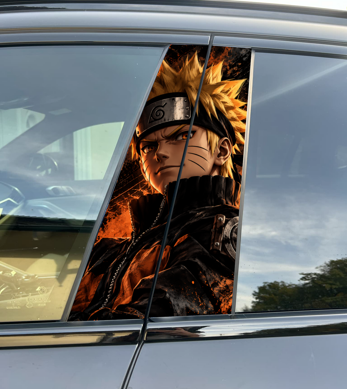 Naruto Car Pillar Sticker, Universal Fit