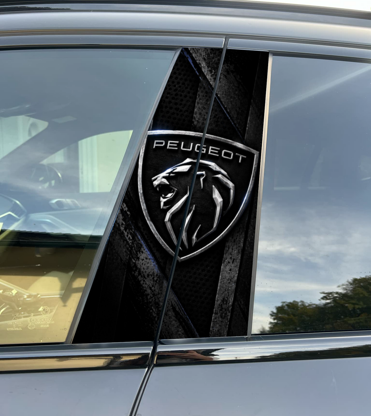 Deadpool-Auto-Säulenfolierung – Hochwertiger Vinyl-Aufkleber für die B-Säule, passgenau, matt oder glänzend