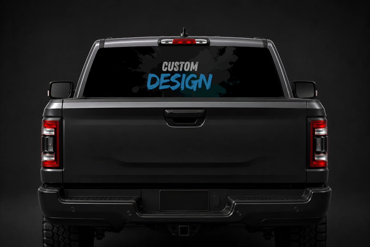 Autoaufkleber mit Einwegsichtfunktion – Individueller Vinylaufkleber für Heck- und Seitenscheiben im Deadpool-Design