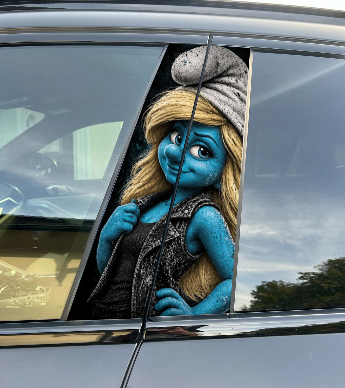 Deadpool-Auto-Säulenfolierung – Hochwertiger Vinyl-Aufkleber für die B-Säule, passgenau, matt oder glänzend