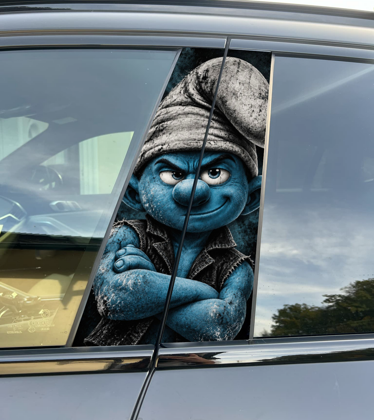 Deadpool-Auto-Säulenfolierung – Hochwertiger Vinyl-Aufkleber für die B-Säule, passgenau, matt oder glänzend