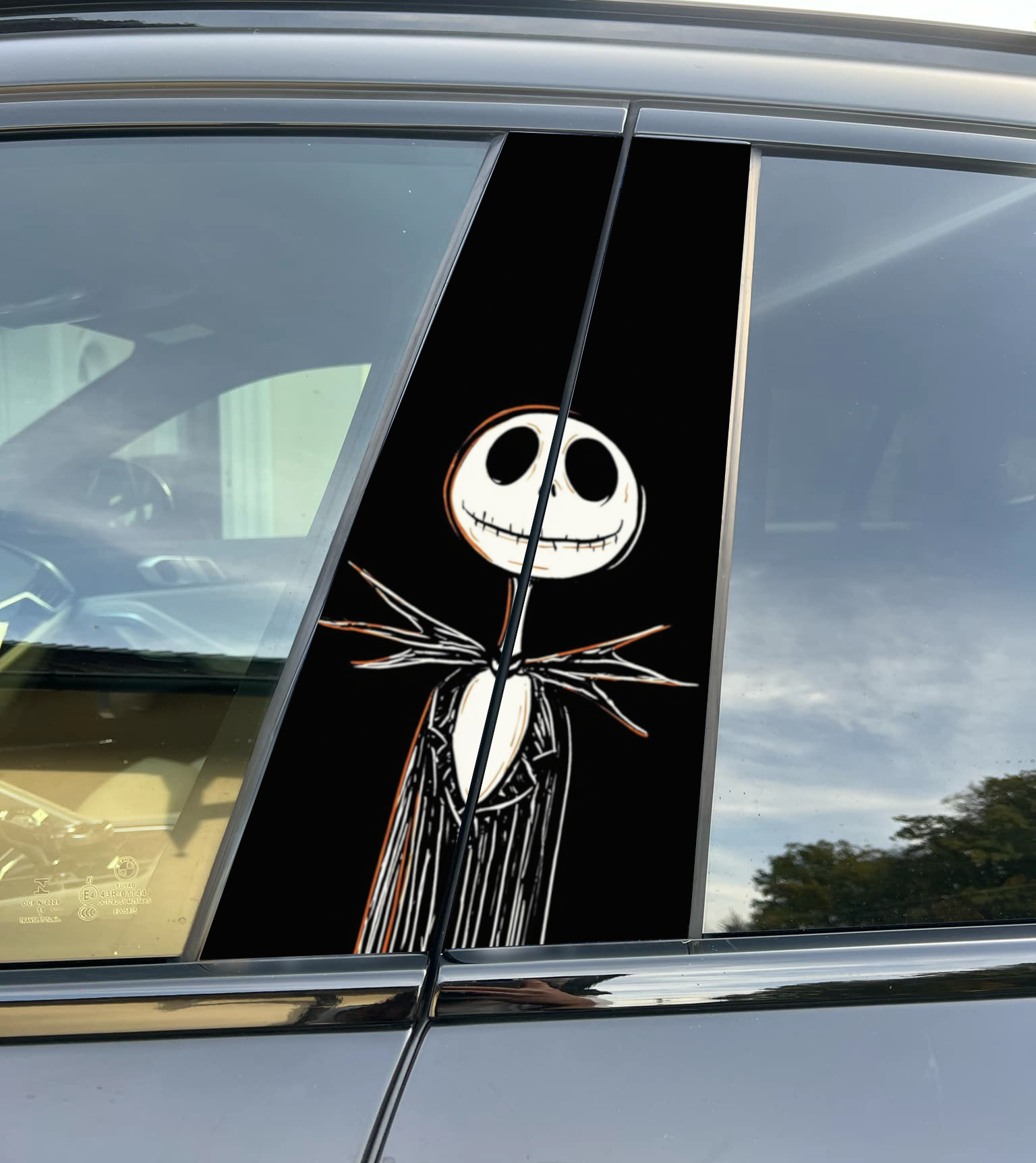 Vinilo premium para pilar B de Pitufina, ajuste personalizado, mate o brillante.