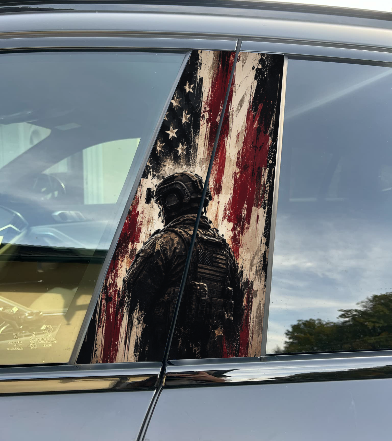 Deadpool-Auto-Säulenfolierung – Hochwertiger Vinyl-Aufkleber für die B-Säule, passgenau, matt oder glänzend