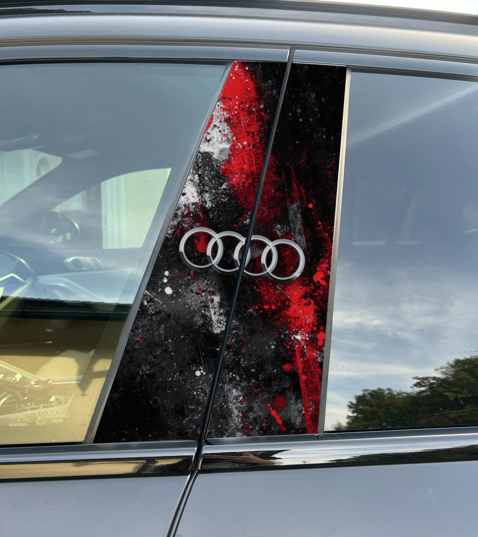 Audi Car Pillar Wrap - Premium Vinyl B-Pillar Decal, Custom Fit, Matte or Gloss