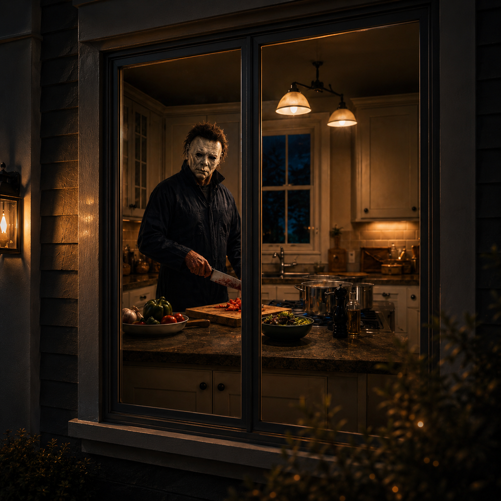 Halloween Horror Window Decal (Michael Myers) One Way Vision