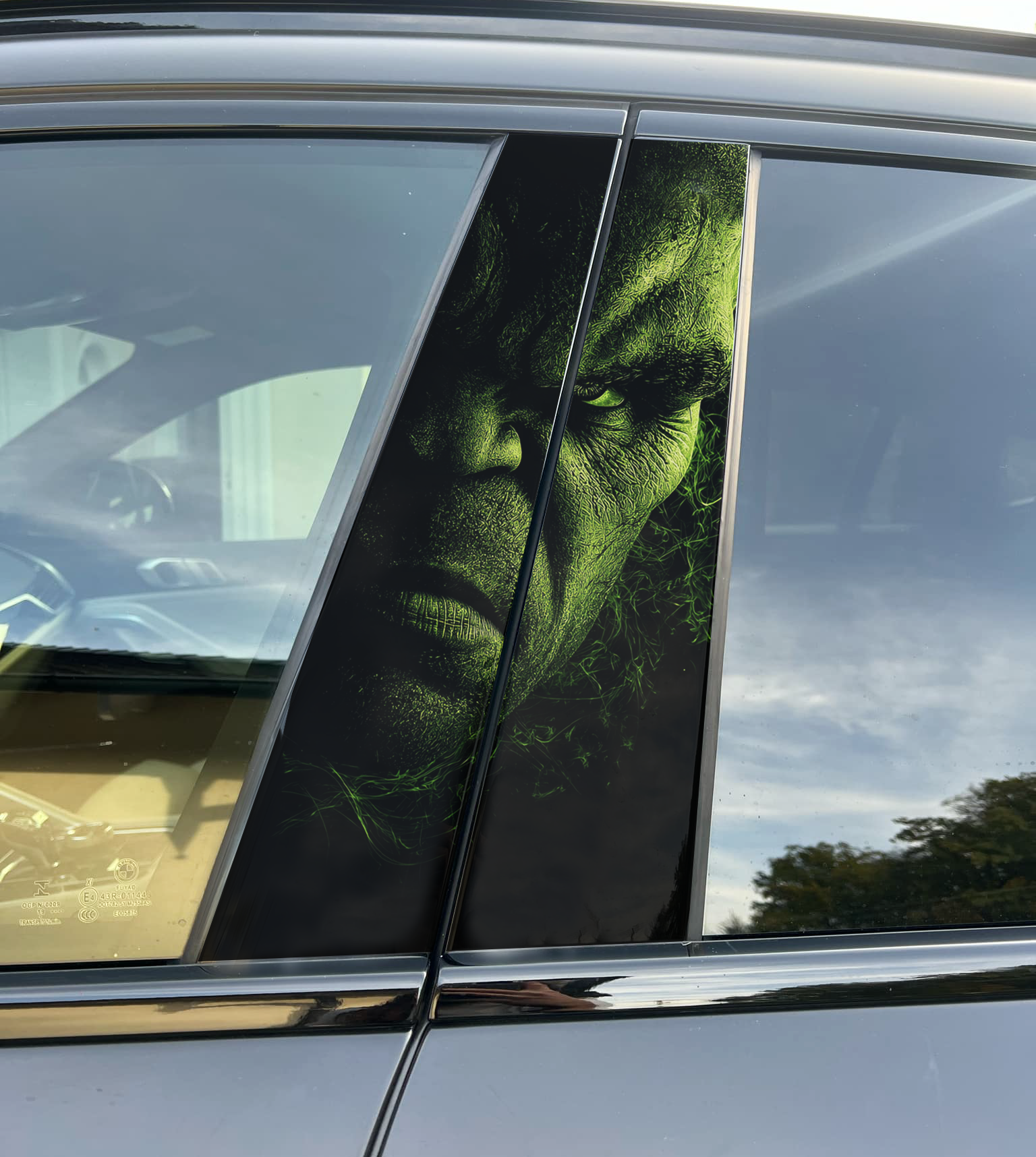 Hulk Car Pillar Wrap - Premium Vinyl B-Pillar Decal, Universal Fit