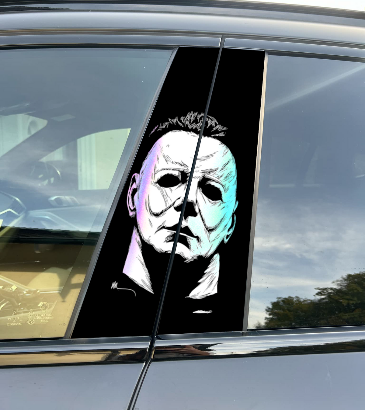 Michael Myers Holographic Car Pillar Vinyl Limited Art Edition (50 pcs Worldwide)