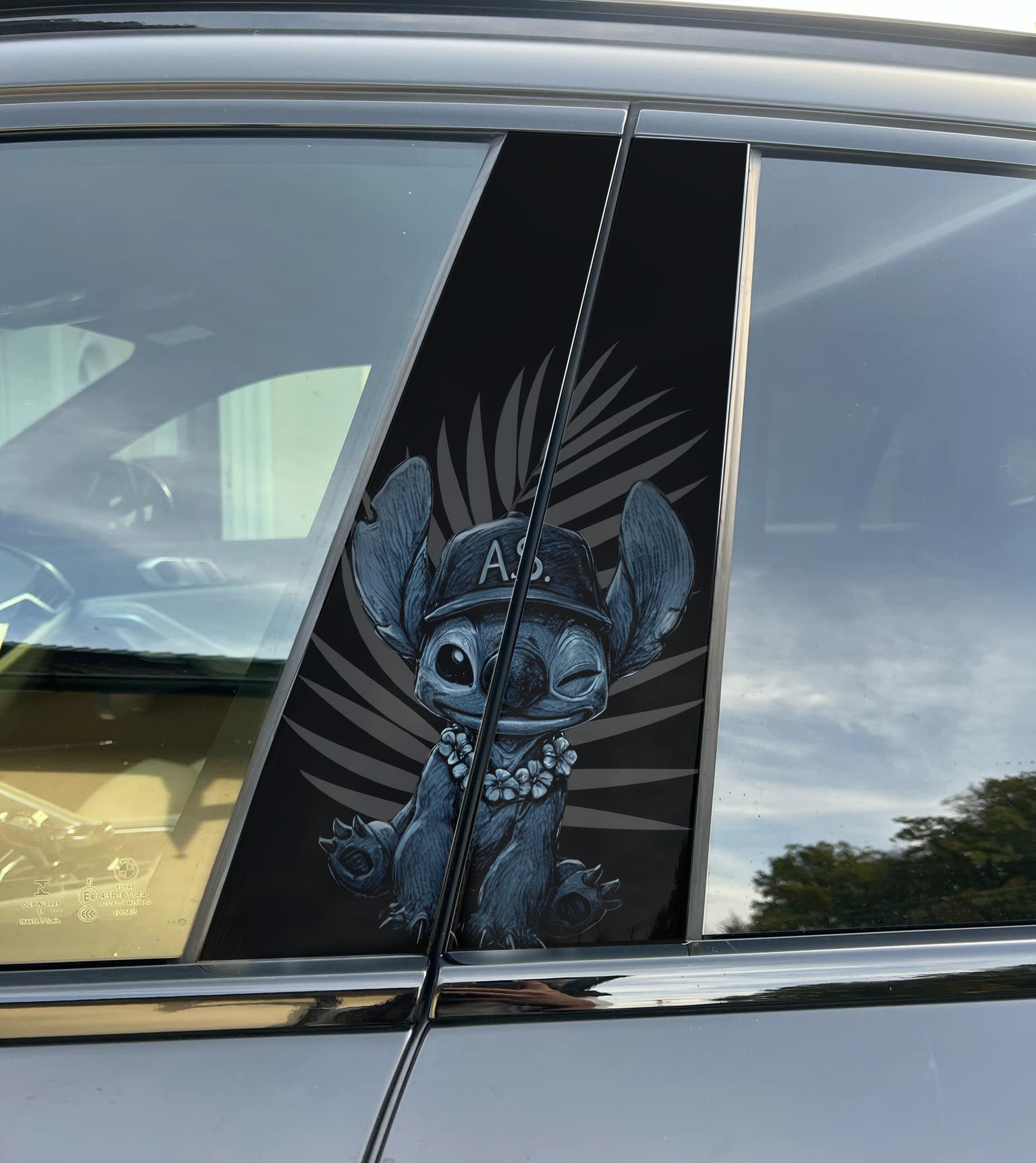 Stitch A.S Car Pillar Wrap - Premium Vinyl B-Pillar Decal, Custom Fit, Matte or Gloss