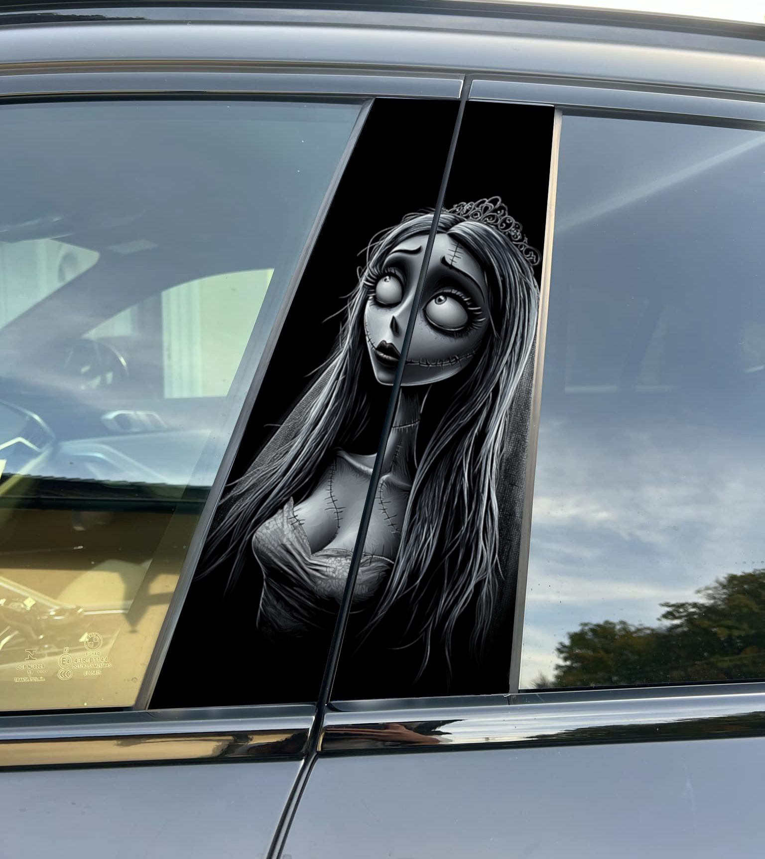 Sally Car Pillar Wrap - Premium Vinyl B-Pillar Decal, Custom Fit, Matte or Gloss